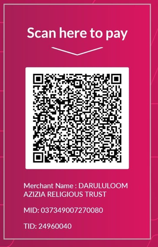 Scan to pay — Darul Uloom Azizia Religious Trust UPI QR code