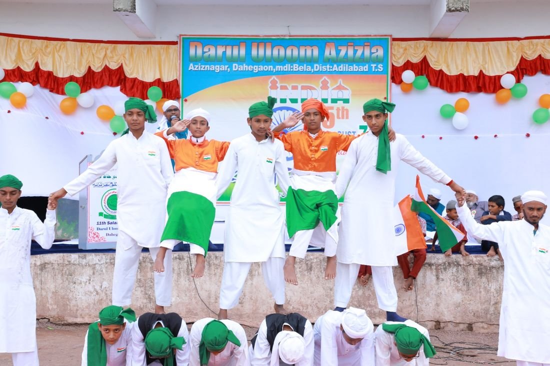 Students in tricolour